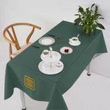 Custom Blue Green Brown Square Table Cloth