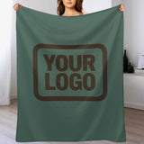 Custom Blue Green Brown Blanket