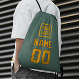 Custom Blue Green Yellow Drawstring Bag