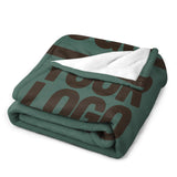 Custom Blue Green Brown Blanket