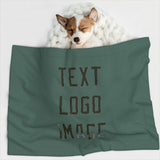Custom Blue Green Olive Pet Blanket