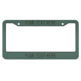 Custom Blue Green Olive License Plate Frame