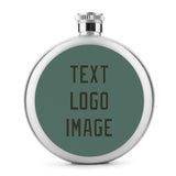 Custom Blue Green Olive Hip Flask
