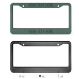 Custom Blue Green Olive License Plate Frame