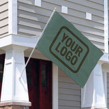 Custom Blue Green Olive Flag