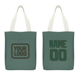Custom Blue Green Green Canvas Tote Bag
