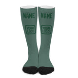 Custom Blue Green Green Knee-High Sock