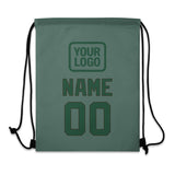 Custom Blue Green Green Drawstring Bag