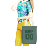 Custom Blue Green Green Canvas Tote Bag