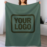 Custom Blue Green Olive Blanket