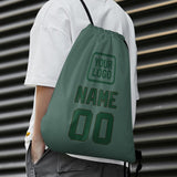 Custom Blue Green Green Drawstring Bag