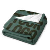 Custom Blue Green Olive Blanket