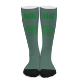 Custom Blue Green Emerald Green Knee-High Sock