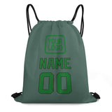 Custom Blue Green Emerald Green Drawstring Bag