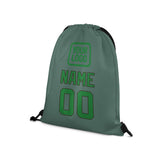Custom Blue Green Emerald Green Drawstring Bag