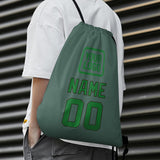 Custom Blue Green Emerald Green Drawstring Bag