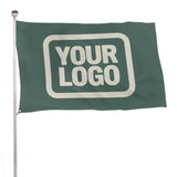 Custom Blue Green Cream Flag
