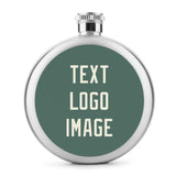 Custom Blue Green Cream Hip Flask
