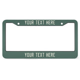 Custom Blue Green Cream License Plate Frame