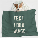 Custom Blue Green Cream Pet Blanket
