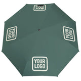 Custom Blue Green Cream Automatic Umbrella