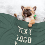 Custom Blue Green Cream Pet Blanket