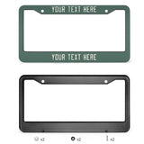 Custom Blue Green Cream License Plate Frame