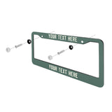 Custom Blue Green Cream License Plate Frame