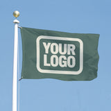 Custom Blue Green Cream Flag