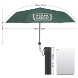 Custom Blue Green Cream Automatic Umbrella