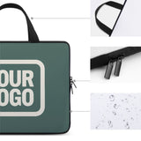 Custom Blue Green Cream Laptop Bag