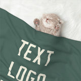 Custom Blue Green Cream Pet Blanket