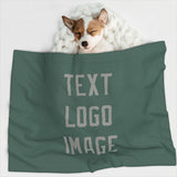 Custom Blue Green Gray Pet Blanket