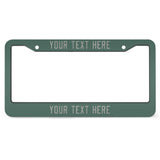 Custom Blue Green Gray License Plate Frame