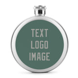 Custom Blue Green Gray Hip Flask
