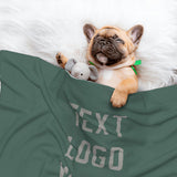 Custom Blue Green Gray Pet Blanket