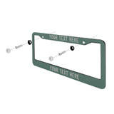 Custom Blue Green Gray License Plate Frame