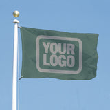 Custom Blue Green Gray Flag