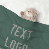 Custom Blue Green Gray Pet Blanket