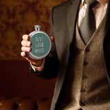 Custom Blue Green Gray Hip Flask