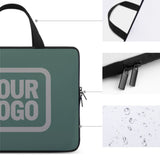 Custom Blue Green Gray Laptop Bag