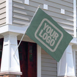 Custom Blue Green Gray Flag