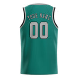 Custom Blue Green & Gray Colors Design Sports Basketball Jersey