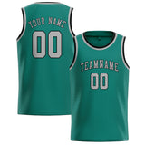 Custom Blue Green & Gray Colors Design Sports Basketball Jersey