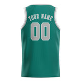 Custom Blue Green & Gray Colors Design Sports Basketball Jersey