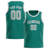 Custom Blue Green & Gray Colors Design Sports Basketball Jersey