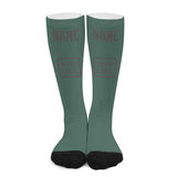 Custom Blue Green Dark Grey Knee-High Sock