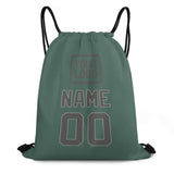 Custom Blue Green Dark Grey Drawstring Bag