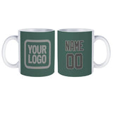 Custom Blue Green Dark Grey Mug