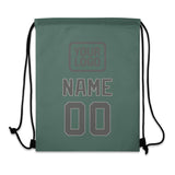 Custom Blue Green Dark Grey Drawstring Bag